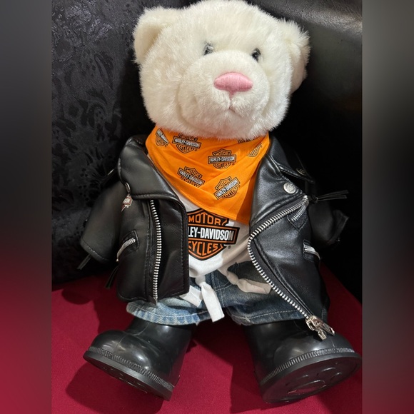 Harley-Davidson Teddy Build A Bear with Leather Jacket Collectible